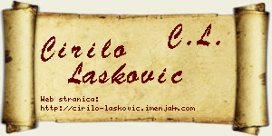 Ćirilo Lasković vizit kartica